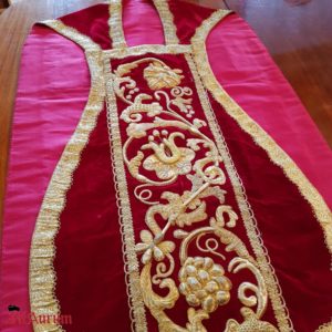 French red velvet chasuble